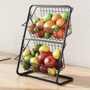 Cesto Organizador Duplo de Cozinha de Inox | DuoOrganize